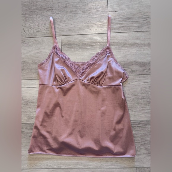 VTG VANITY FAIR Cami Top Lace Trim Lingerie Camisole Sz 34 Baby Doll Sexy Pink - Picture 4 of 7